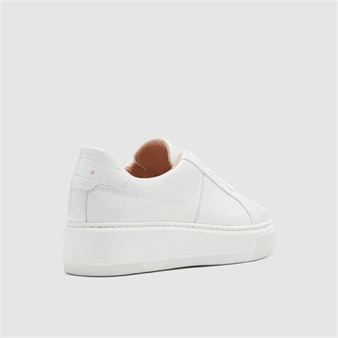 Riley White Tumbled Sneaker .